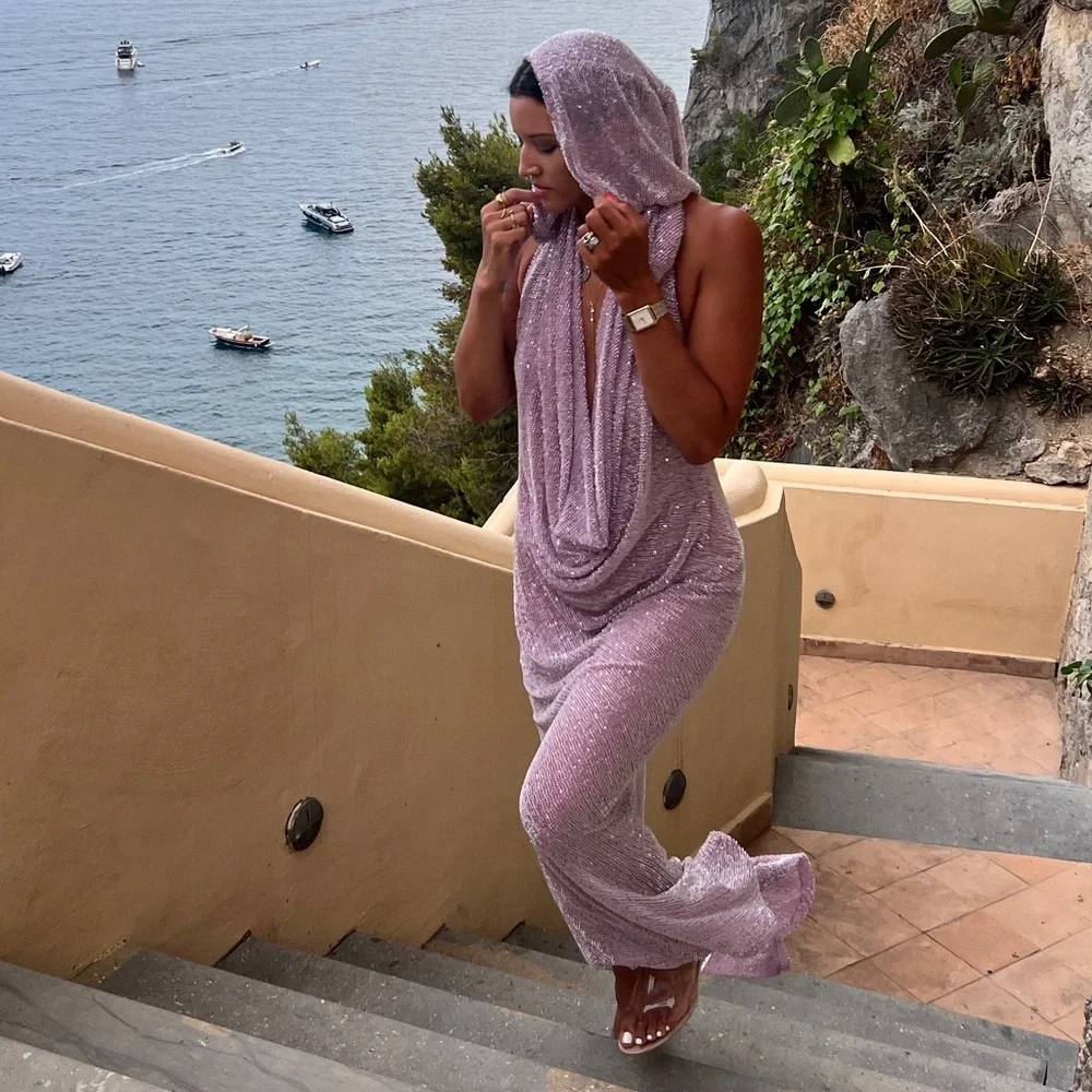 BRONX AND BANCO AMALIA LILAC GOWN - Picture 7 of 16